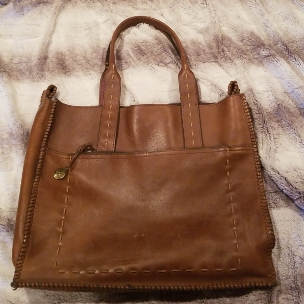 Lucky Brand Brown Leather Tote Bag
